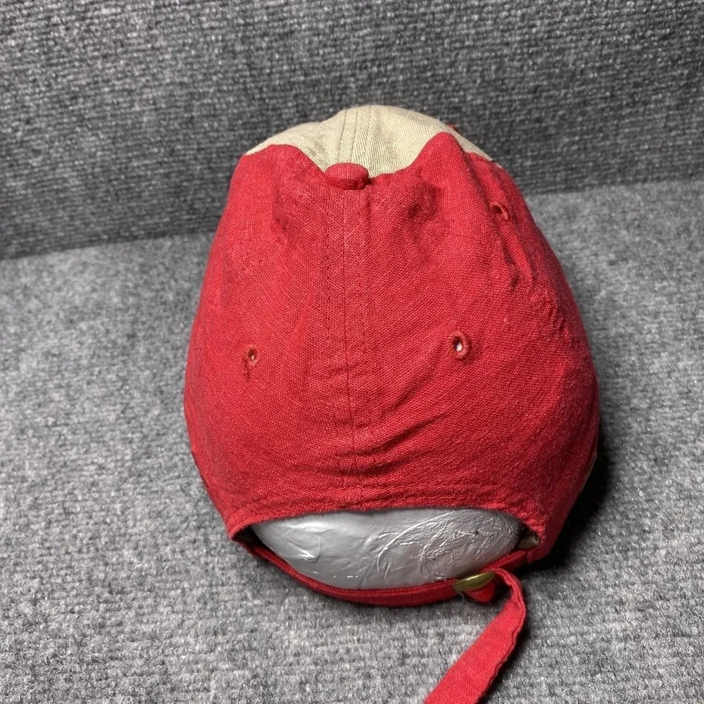 Jeff Gordon Hat Cap Strap Back Mens One Size Red Tan NASCAR Racing Script 24
